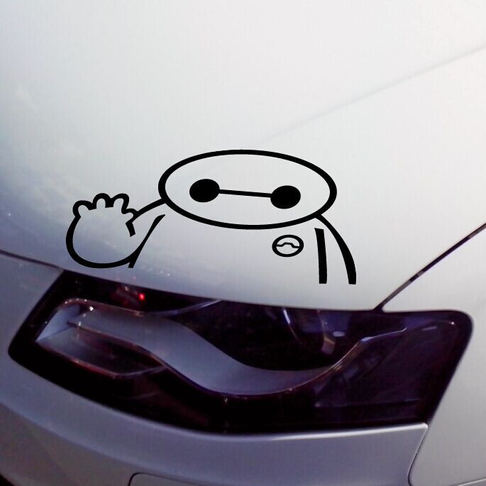 超能陆战队之大白反光汽车贴纸 baymax 汽车贴纸 遮盖划痕 贴画