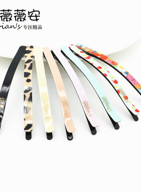 法国佩妮Chaplet正品 长版一字夹经典简约30色发夹发卡冰激淋