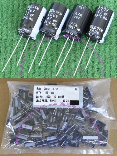 ROE (EKA) 200V 47uF 电容 全新 原装 长脚 12.7x21 100只售价