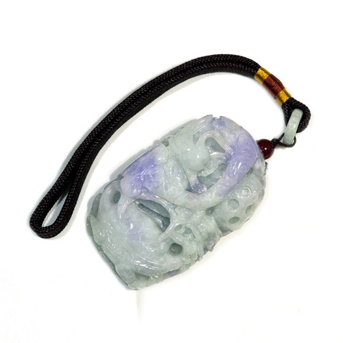 玉龙如意把件摆件翡翠钰达天然玉