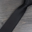 领带男韩版 特价 6CM休闲潮纯黑细斜纹百搭小新款 窄款 包邮