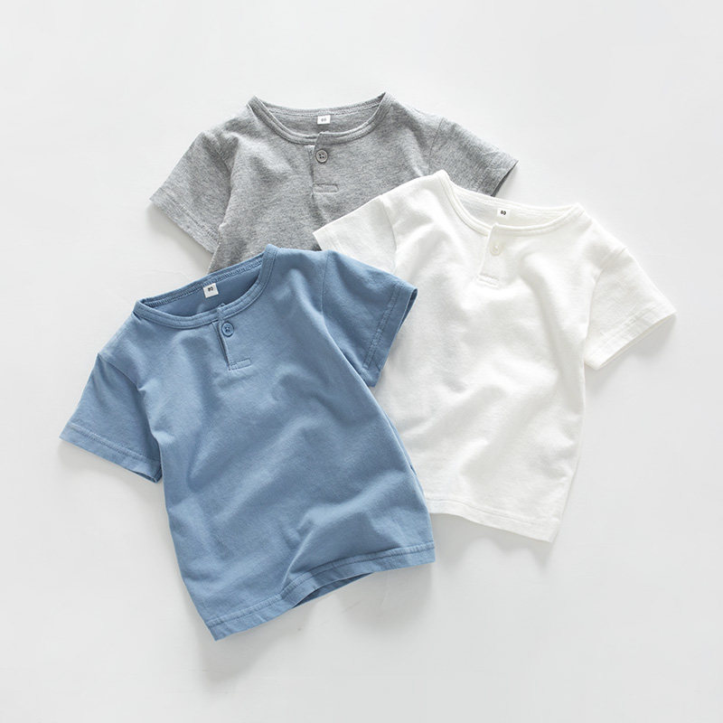 日系儿童有机棉男童女童纯色短袖T恤衫上衣宝宝纯棉打底衫童装夏,童装/婴儿装/亲子装,T恤,淘宝优惠券,粉丝福利购,淘宝优惠卷