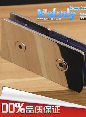 Me-H180D浴室夹 淋浴房玻璃固定夹 304不锈钢 玻璃对玻璃隔断码