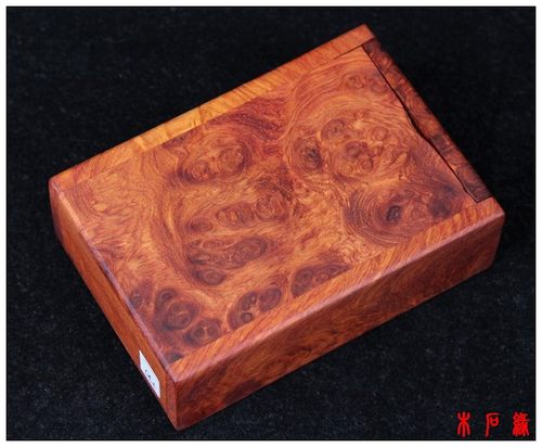 缅甸花梨瘿树瘤影子木名片盒红木手把件瘤疤翻盖实木首饰盒烟盒