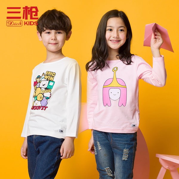 三枪 舒肤弹力棉 儿童圆领长袖衫 优惠券折后￥29包邮（￥49-20）多色可选