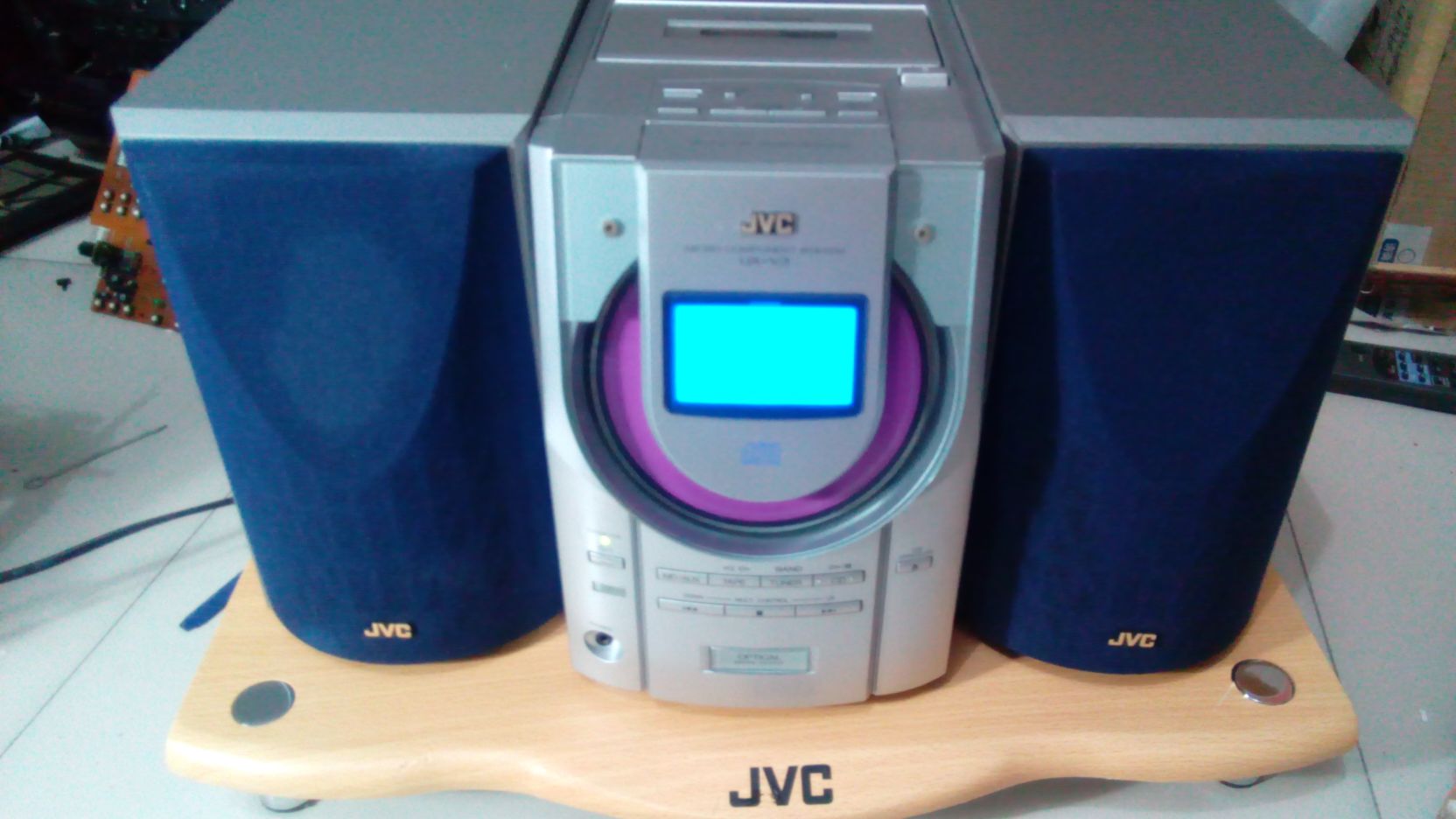 JVC杰伟世音响UX-V3迷你电脑书架音箱八五新功能正常