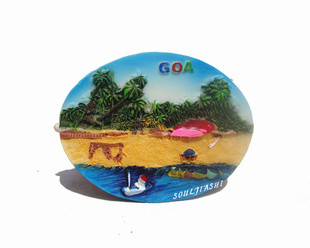 印度旅游纪念品树脂果阿风景冰箱贴留言贴贴饰 家居饰品