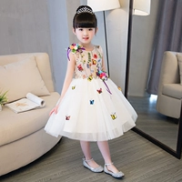 Hoa cô gái váy công chúa fluffy cô gái cô gái trình diễn đám cưới catwalk nhỏ chủ trang phục trang phục buổi tối sinh nhật - Váy trẻ em shop vay tre em cao cap