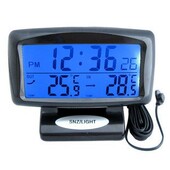 夜光电子钟 汽车数显表 多功能汽车时钟 车内外双温度计