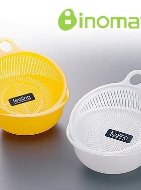 日本进口inomata厨房塑料沥水篮