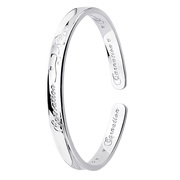 Full of ornaments you Korean version 990 silver Bangle ladies day fashion simple jewelry Christmas girl