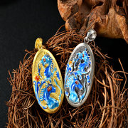 Thai gold-plated 925 Silver Dragon cloisonne vintage silver jewelry fashion pendant women new