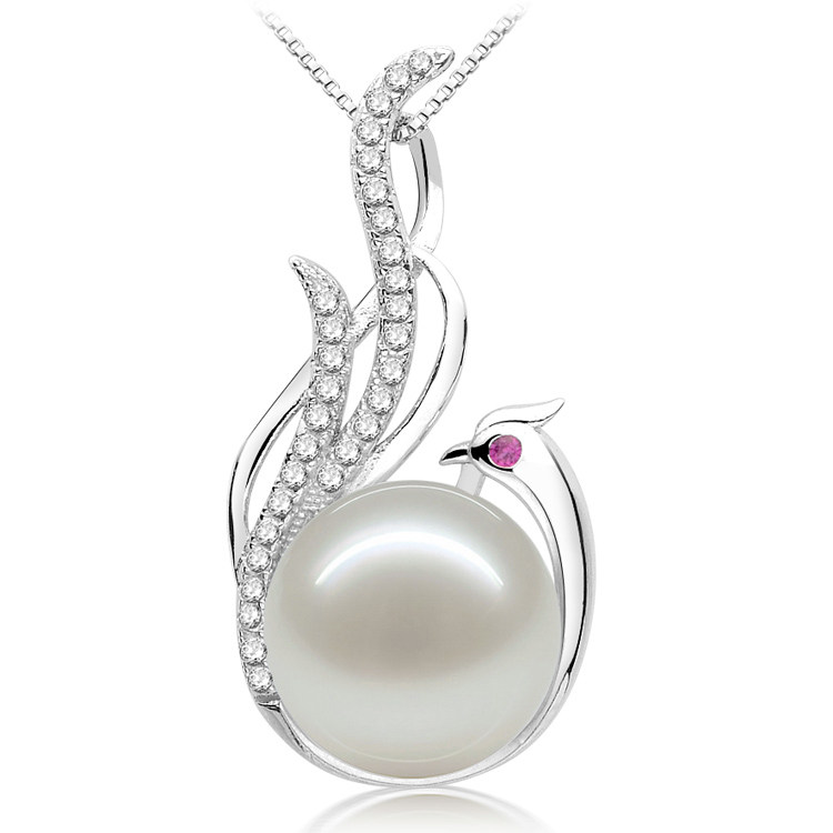 natural freshwater Mother of pearl Pearl Necklace Pendant 925 Phoenix Diamond Necklace Send his girlfriend Jewelry giftin the Jewelry/Diamond/Jade/Gold , Natural pearls (New) , Choker  category - from Buy2taobao.com to provide professional Taobao agent buy service