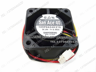 全新三洋109P0424H316 4028 24V 0.095A 4CM厘米 变频器散热风扇