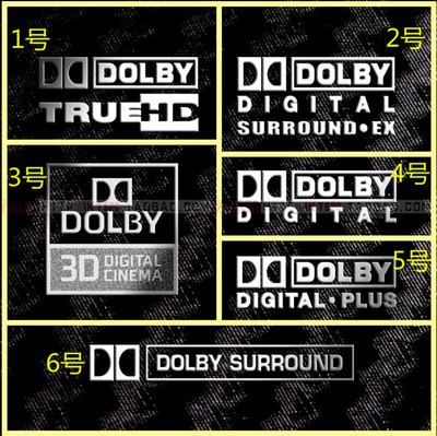 杜比音效logo标志贴立体声金属标
