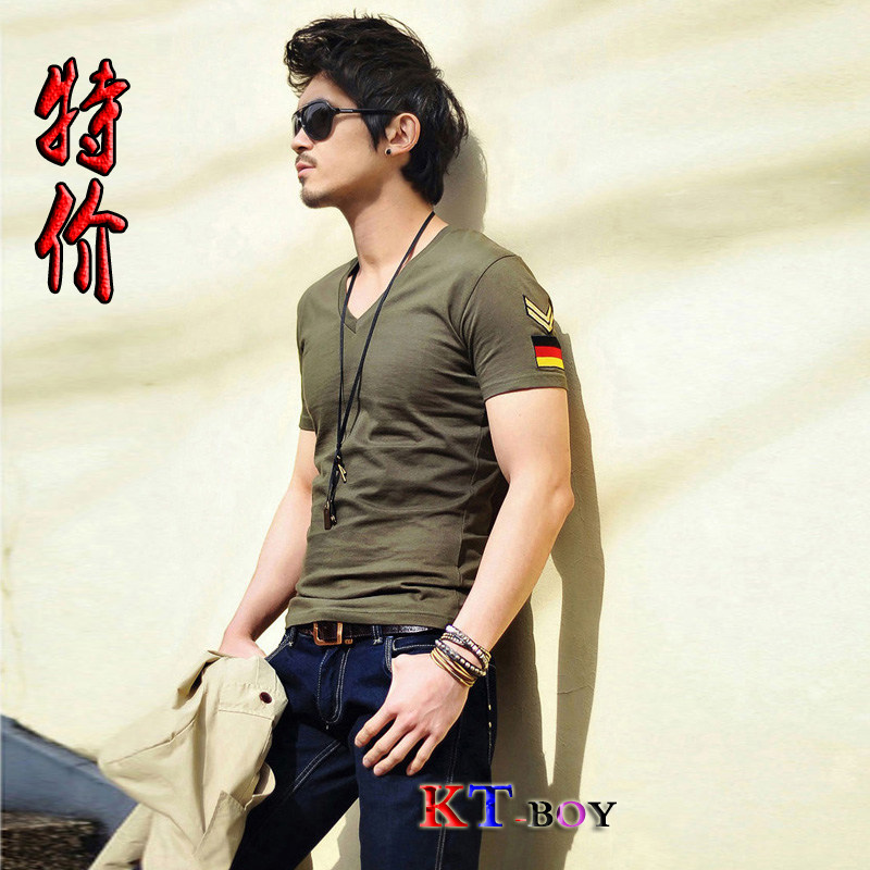 特价2019春夏新款青年军绿绣标猛男短袖T恤男士大码黑色打底衫潮在类目 男装, T恤中 - 来自Buy2taobao.com提供专业的淘宝代购服务