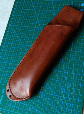 Primitiv户外百固396红狐狸折叠锯鞘折叠锯套牛皮制作bushcraft