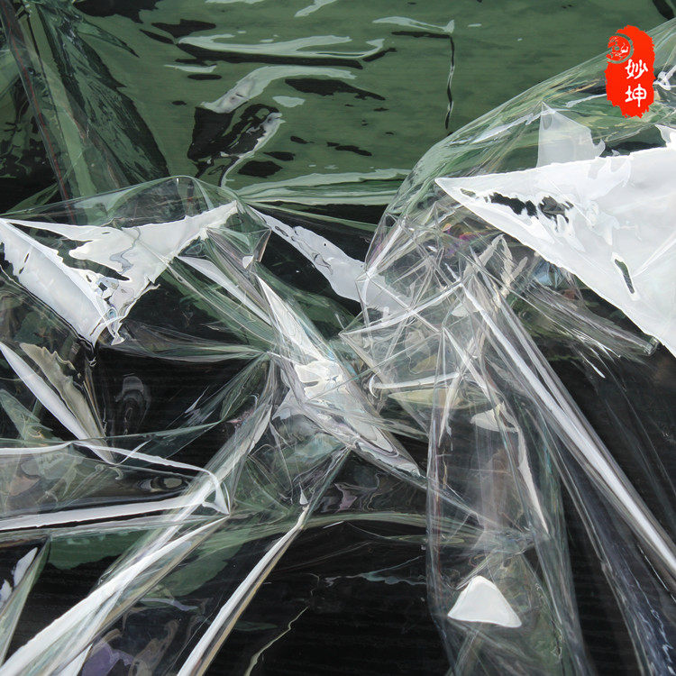 0.2mm超透tpu面料超透视服装风雨衣隔水薄水晶包塑料布 优于pvc
