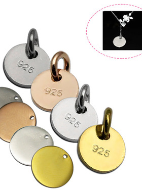 YB雅缤 925银吊牌  银片定制logo 创意挂件 纯银吊牌配件 30570