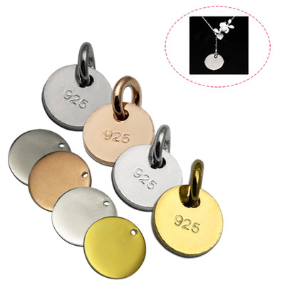 YB雅缤 925银吊牌  银片定制logo 创意挂件 纯银吊牌配件 30570