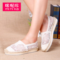 Microphone clicking fall 2015 lace linen-soled shoe low top sneakers lazy fisherman shoes flat feet shoes women's shoes