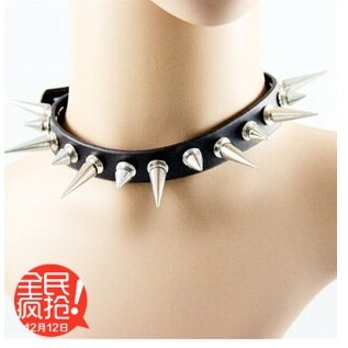 非主流欧美真皮饰品朋克风项圈