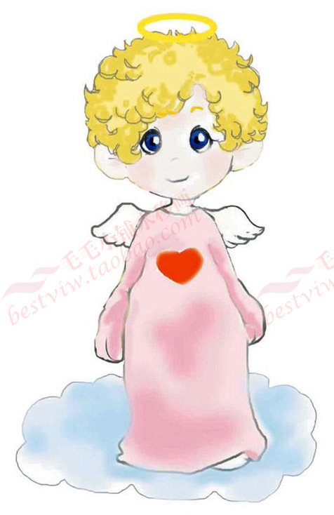 40-65 卡通小女孩水移画水转印厨房浴室瓷砖贴冰箱贴儿童房家具贴