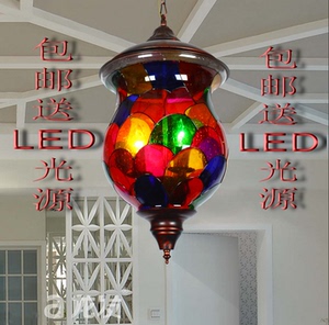 红色灯笼灯咖啡厅特色餐厅酒店阳台民族复古浪漫土耳其吧台大吊灯