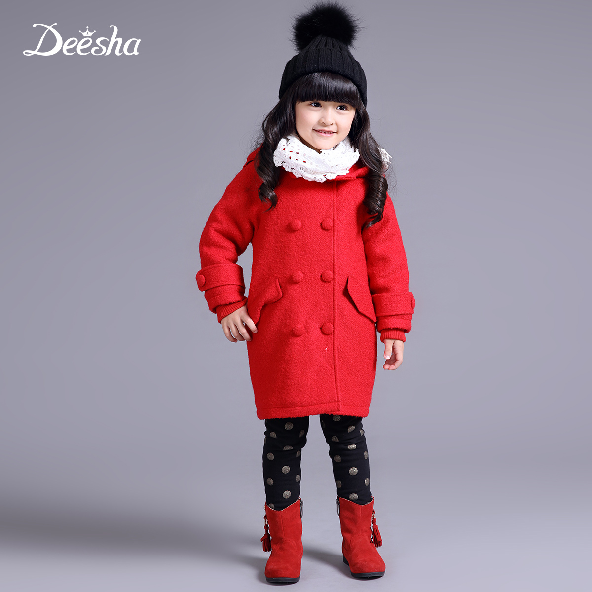 Manteau pour fille DEESHA en mélange - Ref 2162076 Image 1
