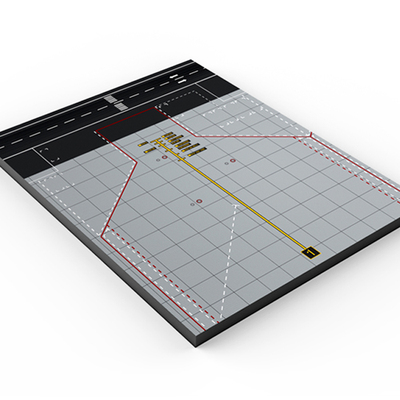 1：400 金属 飞机模型 日本羽田机场图纸 成品木质地台（单机位）