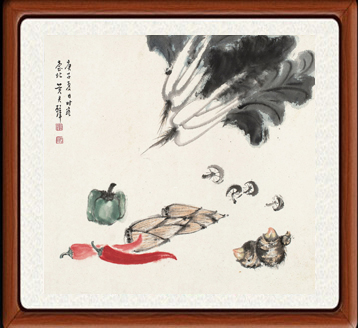 真迹书法宣纸黄君璧赠装裱国画