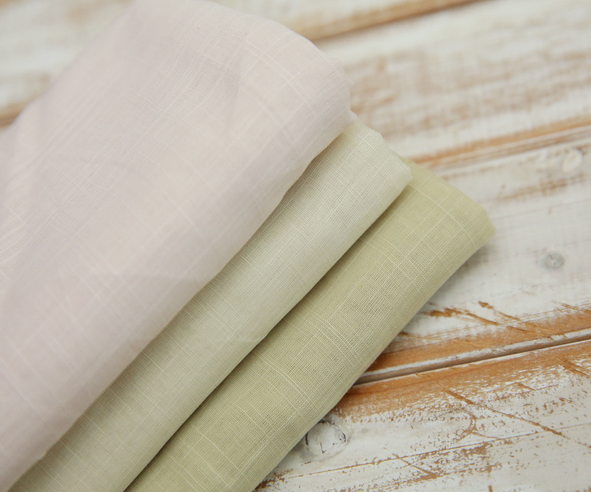 日本进口布料 淡色系棉麻