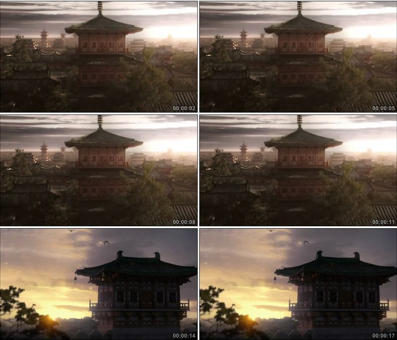 中国古代宫殿/唐朝大明宫/中国高清实拍视频素材