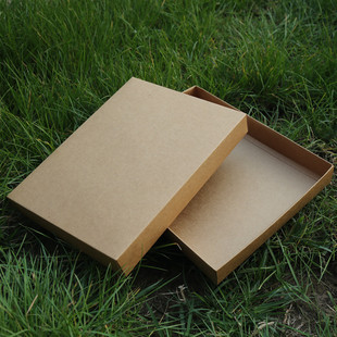 空白牛皮纸盒子ipad包装盒围巾油画礼品盒长方形天地盖