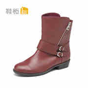 Shoebox shoe booties women's shoes for fall/winter coarse in England with Martin boots side Zip Boots 1114505132