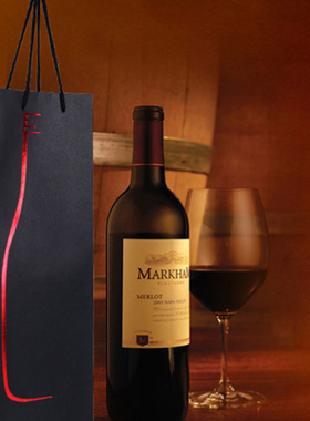 进口黑卡纸红酒袋纸袋 礼品袋 手拎袋单支双支古酒瓶酒袋12个/包