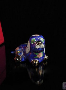 陶瓷动物手绘粉彩摆件