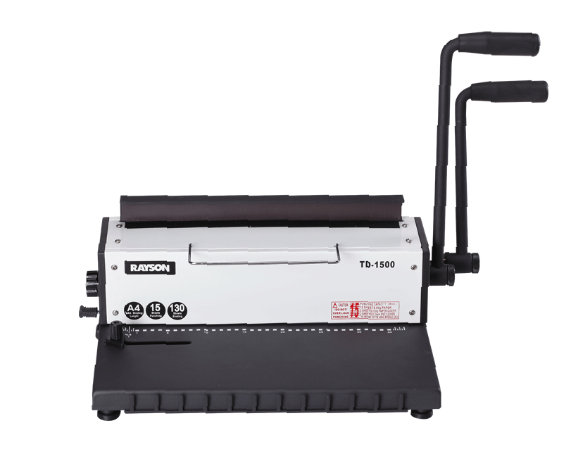 雷盛手动铁圈装订机 TD-1500R （圆） 全钢台历挂历铁圈装