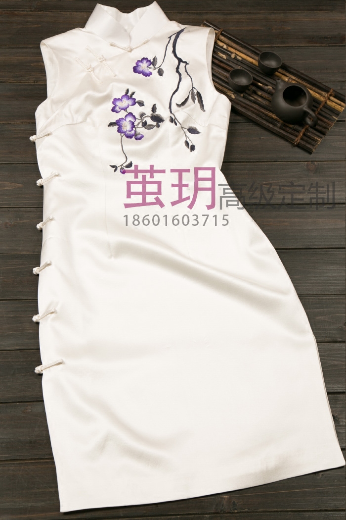 茧玥高端定制重磅真丝改良风旗袍