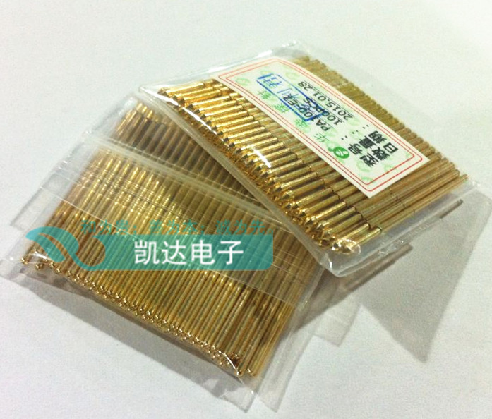 华荣探针PA100-E2（圆锥头型）镀金头测试针 弹簧针 1.36mm顶针