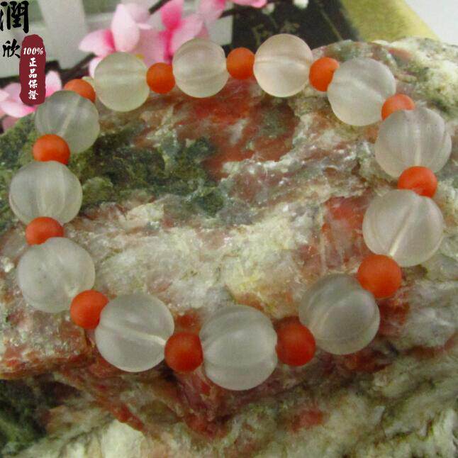 [RUNXIN] 운남 바오산 난홍 마노 호박 구슬 팔찌 열매 냉동 얼음 씨앗 냉동 재료 난홍 팔찌