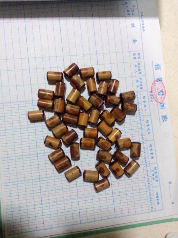 红湘妃竹桶珠散珠顶珠勒子DIY