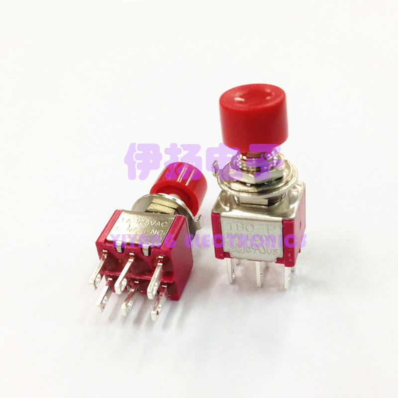 SH SALECOM台湾兴瀚进口按钮开关 T80-P P8702 6脚按钮子 DS-622