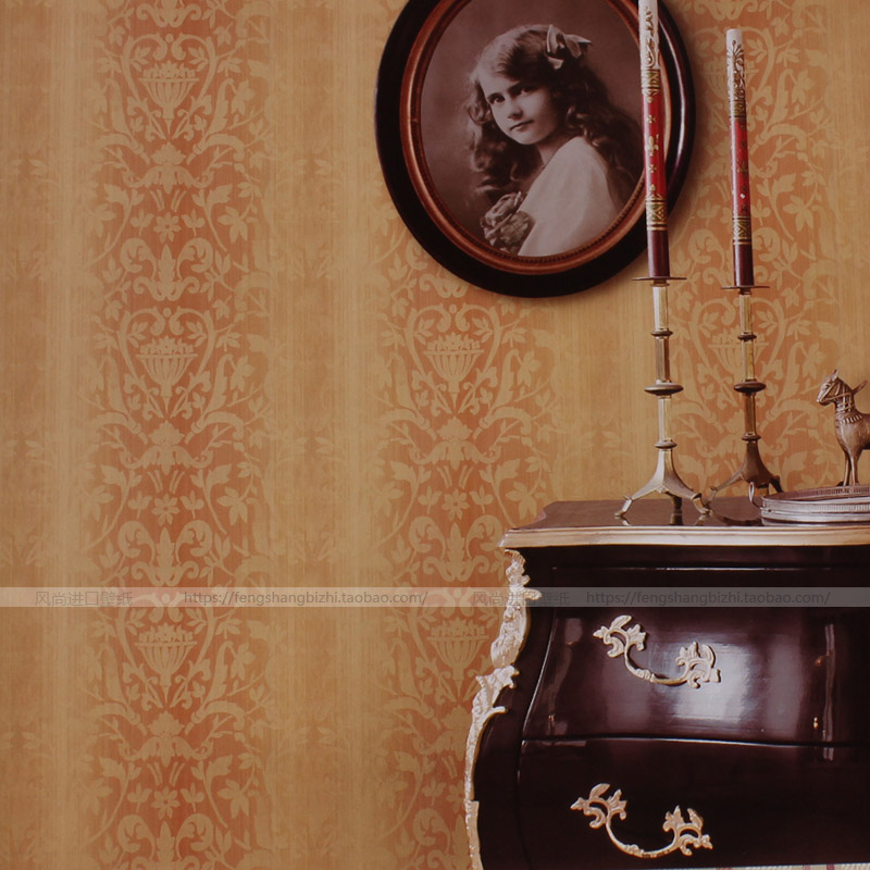 花条纹美式花纹 美国原装进口seabrook 纯纸壁纸 锡布鲁克 背景墙