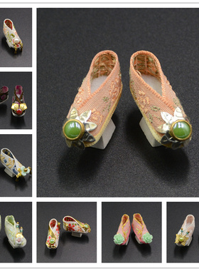 OB11 BJD可儿娃娃古装磁石平底鞋子心怡blythe小布娃娃花盆底鞋子