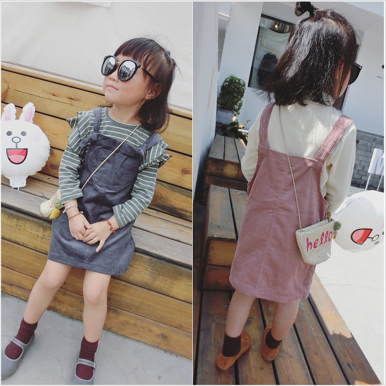 Robe enfant en velours côtelé - Ref 2045768 Image 1