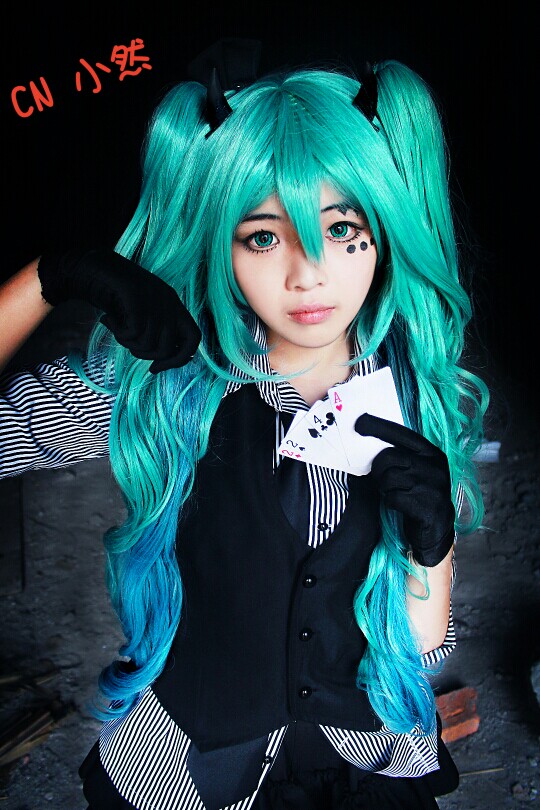 Special Spot COS Hatsune clothing poker face Vocaloid MIKU V glove home deliveryin the Play mode/Anime/Periphery/cos/Board games ,  Cosplay Apparel/Props/Service ,  Cosplay Women  category - from Buy2taobao.com to provide professional Taobao agent buy service