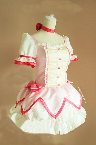 cosp豆豆y动漫 魔法少女小圆 鹿目圆 cos服免邮定制