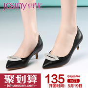 Zhuo Shini spring 2015 shallow mouth with thin sweet new shoes with Rhinestone pointy shoes 151212570