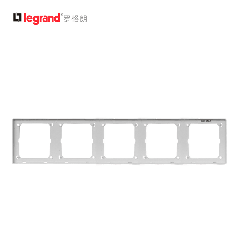 TCL罗格朗5连体插座边框 五位连体边框面板开关 逸景仕典玉兰白